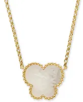 Effy Mother-of-Pearl Butterfly 18" Pendant Necklace in 14k Yellow Gold