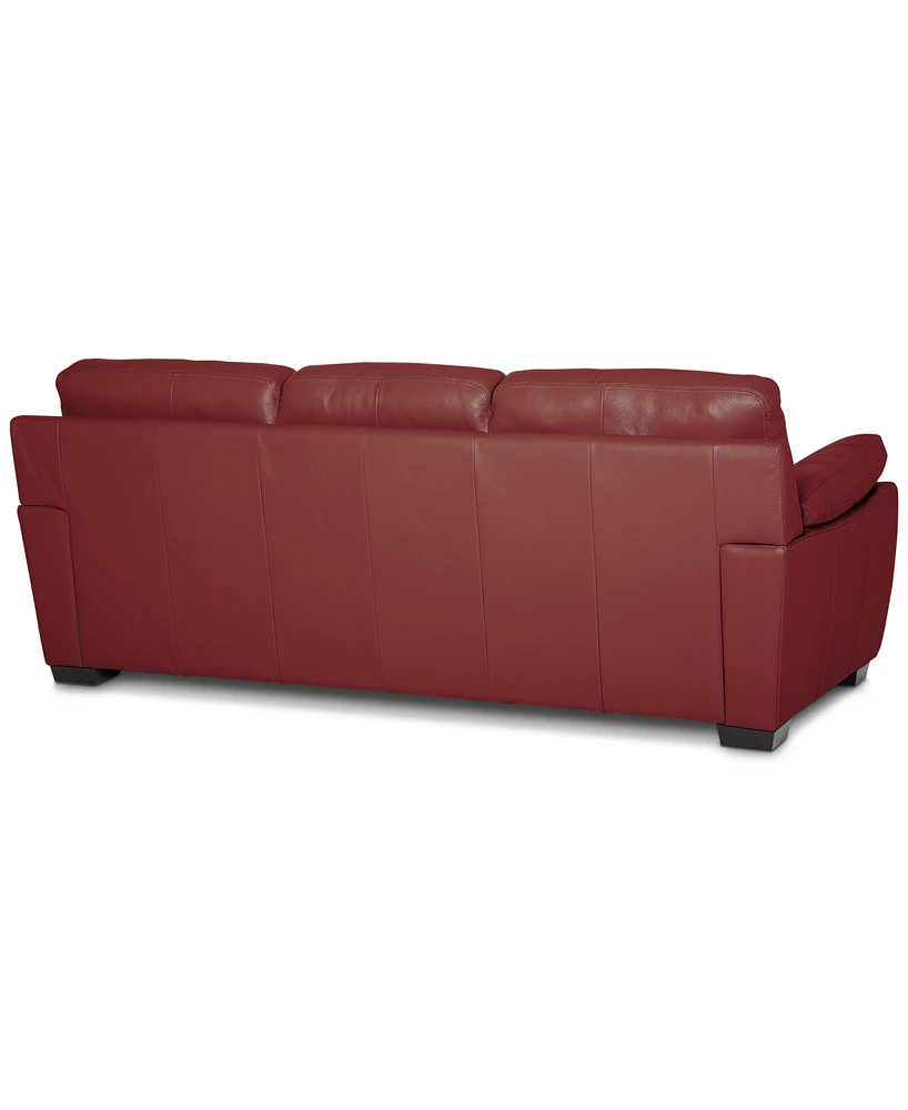 Lothan 87" Leather Queen Sleeper, Created for Macy's