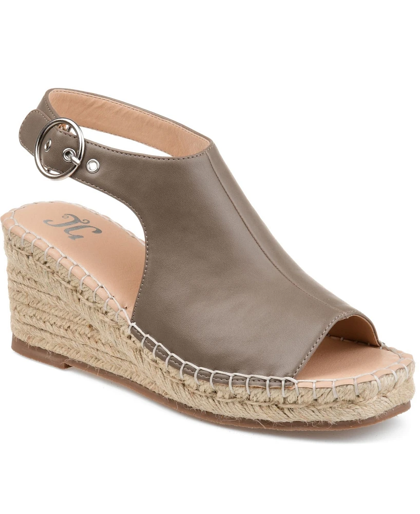 Journee Collection Women's Crew Espadrille Sandals