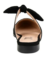 Journee Collection Women's Telulah Bow Slip On Flat Mules