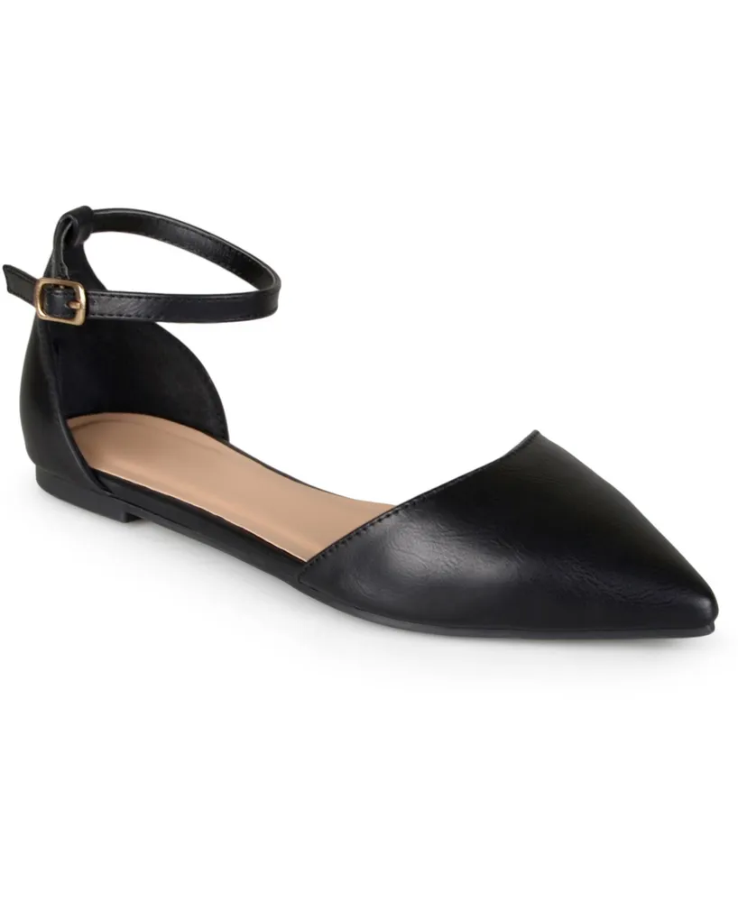 Journee Collection Womens Reba Ankle-Strap Ballet Flats - JCPenney