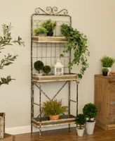 Glitzhome Farmhouse Metal Shelf