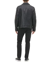 Tommy Hilfiger Men's Faux Leather Laydown Collar Jacket