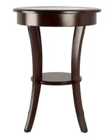 Cassie Round Accent Table with Glass