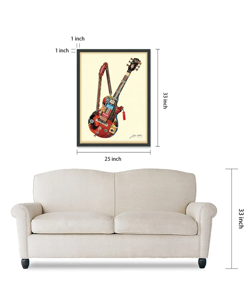 Empire Art Direct 'Electric Guitar' Dimensional Collage Wall Art - 25" x 33''