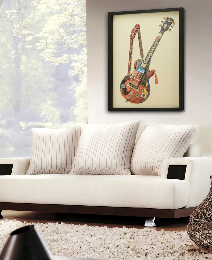 Empire Art Direct 'Electric Guitar' Dimensional Collage Wall Art - 25" x 33''
