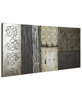 Empire Art Direct Stacked 2 Textured Metallic Hand Painted Wall Art by Martin Edwards, 30" x 60" x 2"