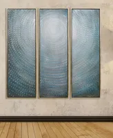 Empire Art Direct Concentric 3-Piece Textured Metallic Hand Painted Wall Art Set by Martin Edwards, 60" x 20" x 1.5"