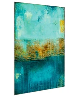 Empire Art Direct 'Castle Court' Frameless Free Floating Tempered Art Glass Wall Art - 48" x 32''