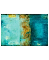Empire Art Direct 'Castle Court' Frameless Free Floating Tempered Art Glass Wall Art - 48" x 32''