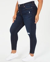 Celebrity Pink Trendy Plus High Rise Ripped Skinny Jean