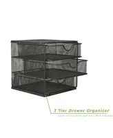 Mind Reader Mesh Mini 3 Tier Drawer Organizer