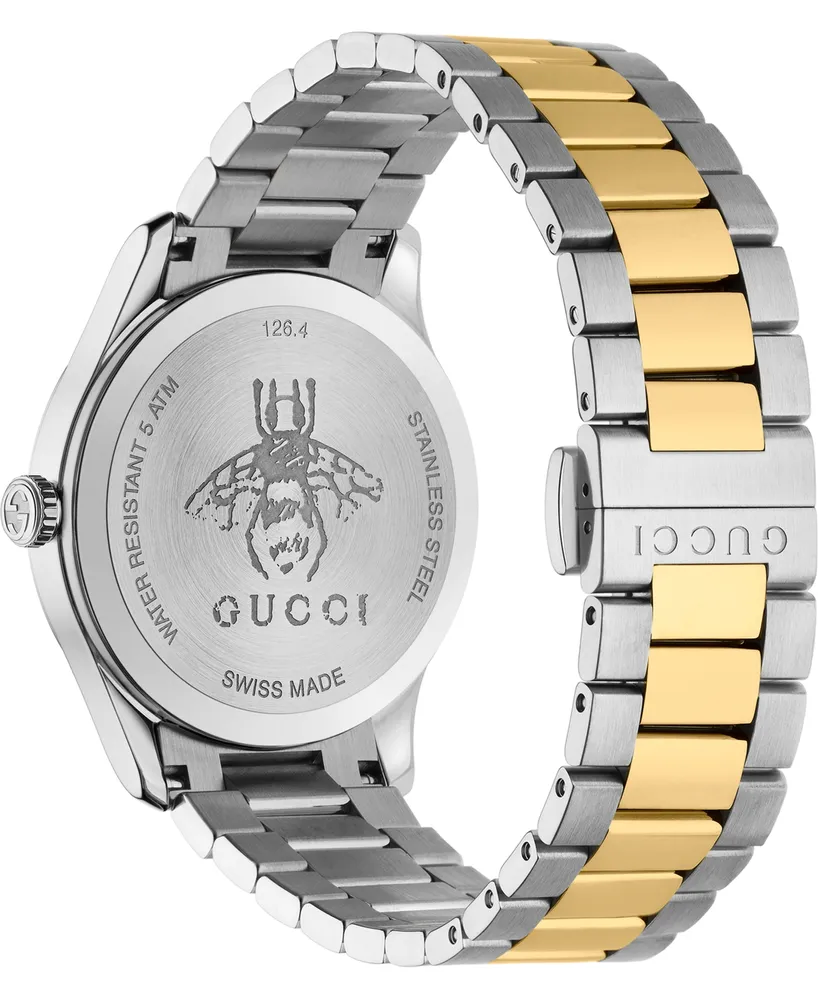 Gucci Unisex G-Timeless Two-Tone Stainless Steel Bracelet Watch 38mm