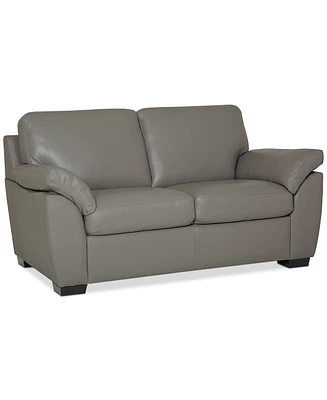 Lothan 64" Leather Loveseat, Created for Macy's