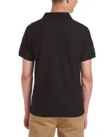 Nautica Young Men Uniform Short Sleeve Double Pique Polo