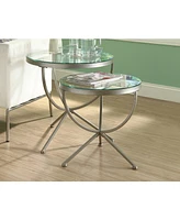 Monarch Specialties 2 Piece Nesting Table Set