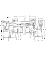 Monarch Specialties 5 Piece Leather Look Dining Set