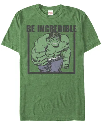 Marvel Men's Comic Collection Classic The Hulk Be Incredible Short Sleeve T-Shirt