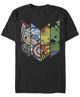 Marvel Men's Comic Collection Kawaii Avenger Panels Short Sleeve T-Shirt