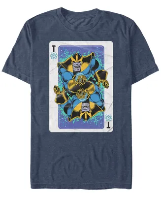 Marvel Men's Comic Collection Thanos Playing Cards Short Sleeve T-Shirt