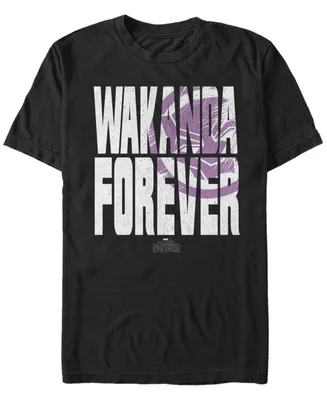 Marvel Men's Black Panther Wakanda Forever Logo Short Sleeve T-Shirt