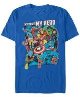 Marvel Men's Comic Collection My Dad Is Hero Short Sleeve T-Shirt