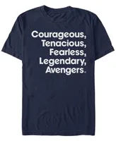 Marvel Men's Avengers We Are Courageous and Tenacious Short Sleeve T-Shirt