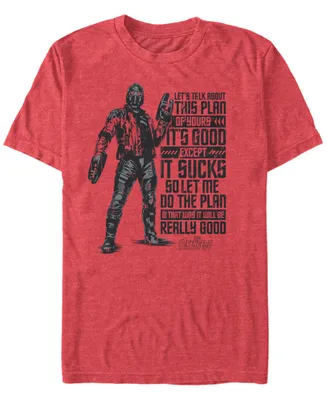 Marvel Men's Avengers Infinity War Star Lord Your Plan Sucks Short Sleeve T-Shirt