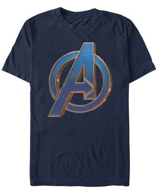Marvel Men's Avengers Bold Blue Avengers Logo Short Sleeve T-Shirt