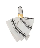 Design Imports Zig Dobby Stripe Napkin Set of 6