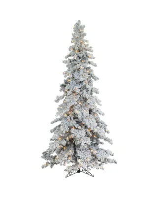 Sterling 9Ft. Heavily Flocked Layered Spruce with 750 clear lights