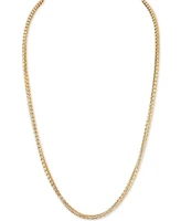 Esquire Men's Jewelry 2-Pc. Set Box Link 22" Chain Necklace and Bracelet 14k Gold-Plated Sterling Silver, Created for Macy's (Also available Ste