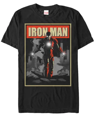 Marvel Men's Comic Collection Vintage Iron Man Poster Short Sleeve T-Shirt