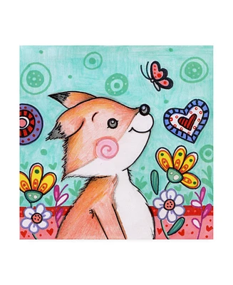 Valarie Wade Foxy friend Canvas Art - 15.5" x 21"