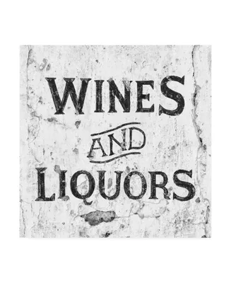 Philippe Hugonnard Made in Spain 3 Wines and Liquors Sign B&W Canvas Art