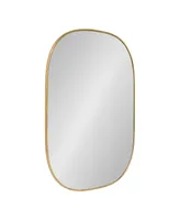 Kate and Laurel Caskill Rounded Rectangle Gold Leaf Wall Mirror - 24" x 36"