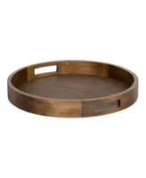 Kate and Laurel Hutton Round Wood Tray - 18.25" x