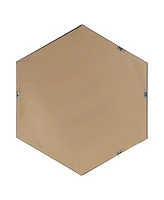 Kate and Laurel Rhodes 6-Sided Hexagon Wall Mirror - 30.75" x 34.75"