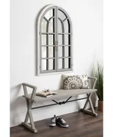 Kate and Laurel Boldmere Wood Windowpane Arch Mirror - 28" x 44"