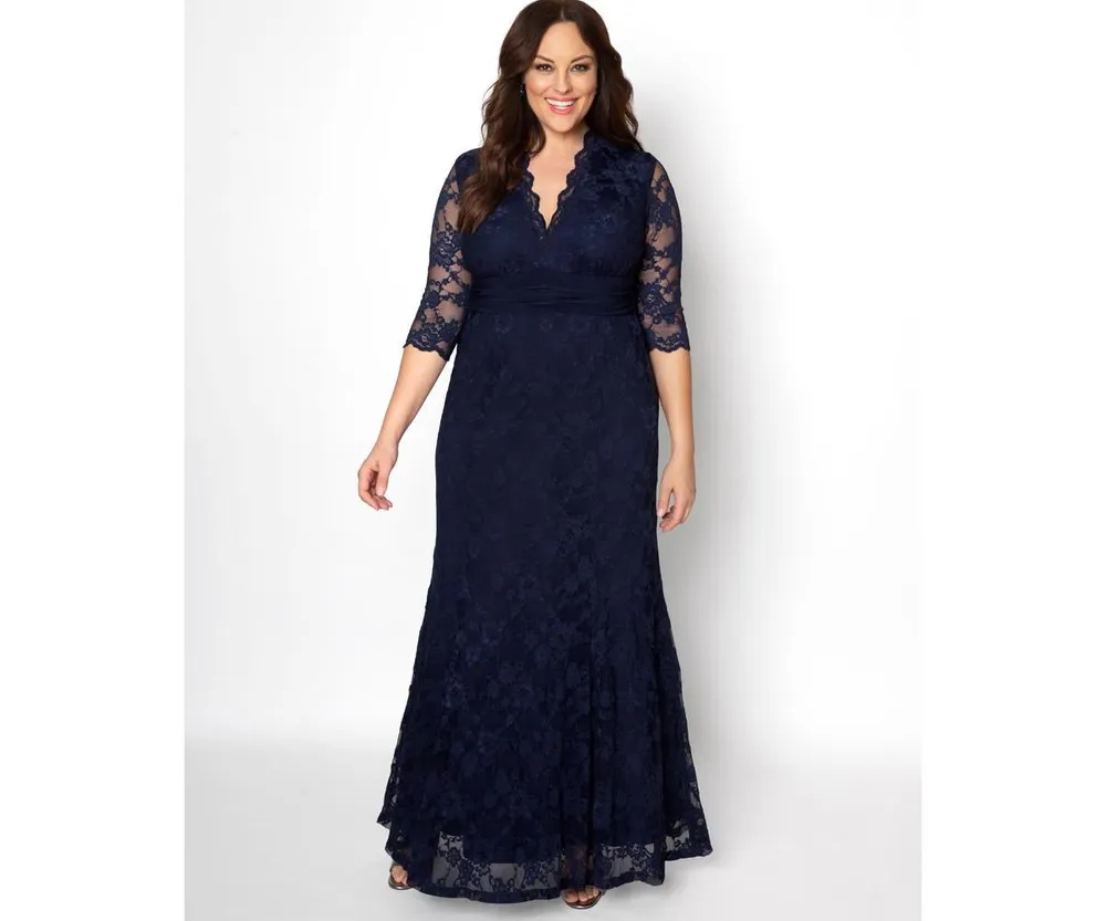 Women's Plus Size Screen Siren Lace Evening Gown