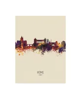 Michael Tompsett Rome Italy Skyline Portrait Iii Canvas Art