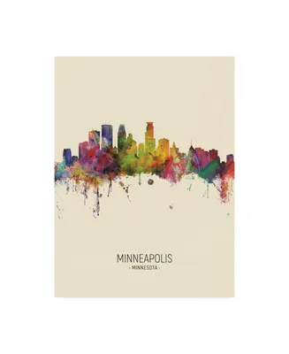 Michael Tompsett Minneapolis Minnesota Skyline Portrait Iii Canvas Art