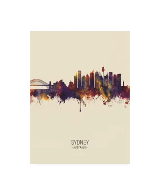 Michael Tompsett Sydney Australia Skyline Portrait Iii Canvas Art