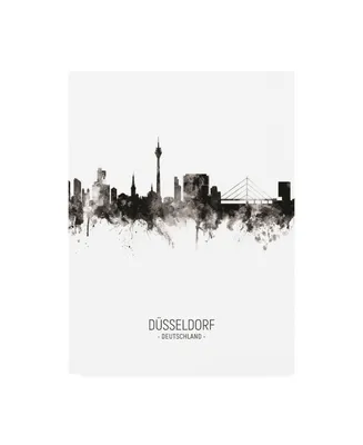 Michael Tompsett Dusseldorf Germany Skyline Portrait Ii Canvas Art - 36.5" x 48"