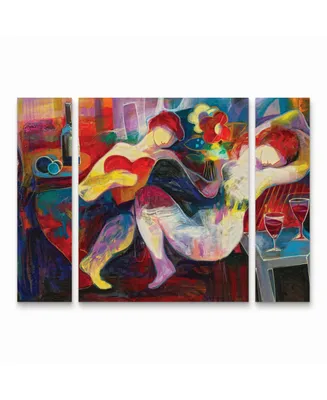 Jessica Acunda Noche de amor Multi Panel Art Set Large 3 Piece - 36.5" x 48"