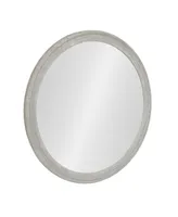 Kate and Laurel Mansell Circular Shaped Hanging Wood Wall Mirror - 28" x 38"