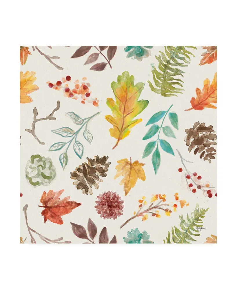 Mary Urban Autumn Friends Pattern Iia Canvas Art - 15.5" x 21"