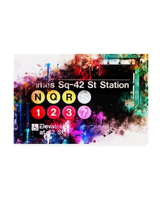 Philippe Hugonnard Nyc Watercolor Collection - Times Sq-42 St Station Canvas Art