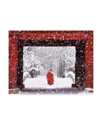 Bongok Namkoong Monk in Snowy Day Canvas Art