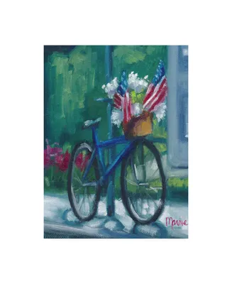 Marnie Bourque Patriotic Bike Canvas Art